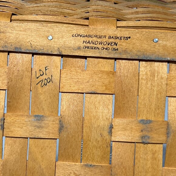 Longaberger Woven Traditions Bread Basket, Made in Ohio in 2001 - Picture 3 of 5